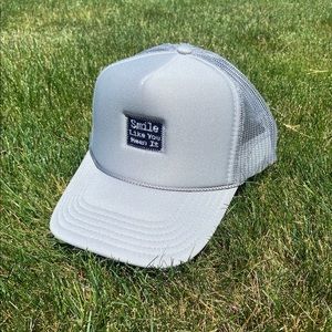 Smile Like You Mean It // Gray Trucker Hat